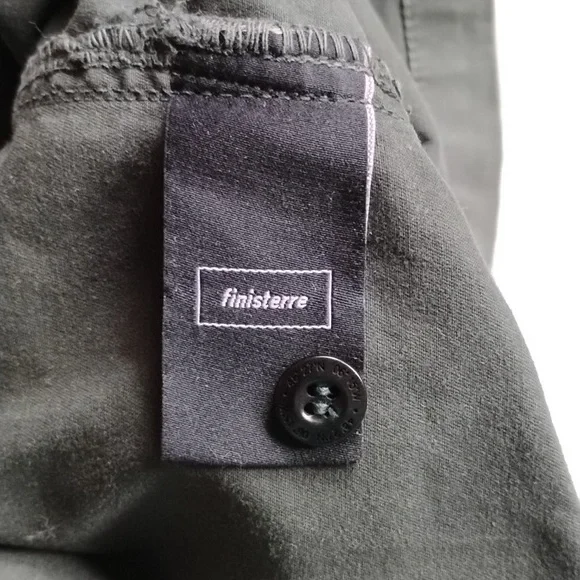 Finisterre Organic Cotton Button Down Shirt S Green Long Sleeves